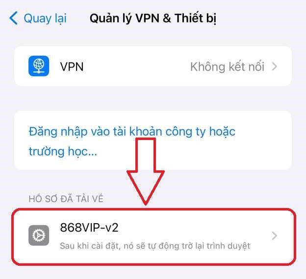 nhấn vào “868VIP- v2” nhấn vào “868VIP- v2”