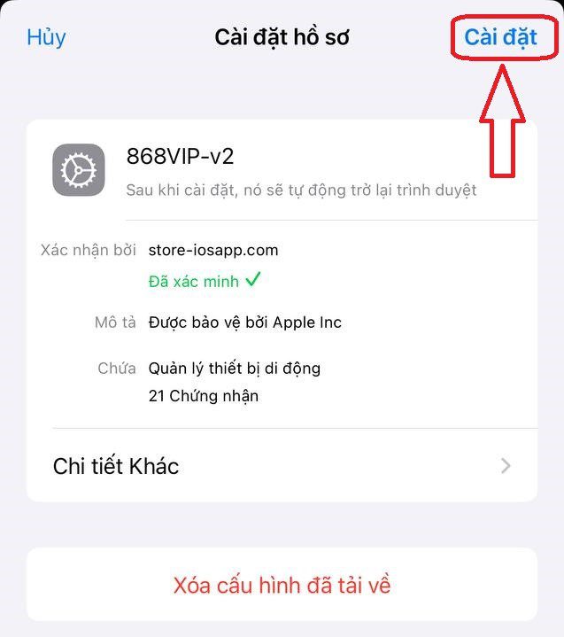 Chọn vào “Cài đặt” Chọn vào “Cài đặt”