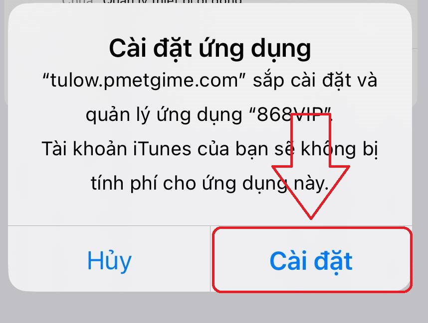 nhấn vào “Cài đặt” nhấn vào “Cài đặt”