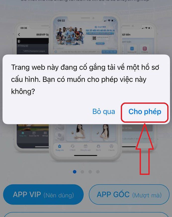 Chọn cho phép