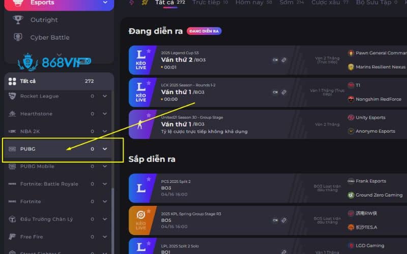 Các bước tham gia cá cược PUBG tại 868VIP Các bước tham gia cá cược PUBG tại 868VIP