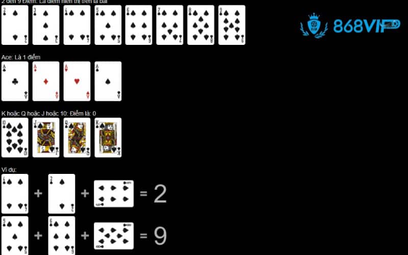 Cách tính điểm trong bài baccarat Cách tính điểm trong bài baccarat